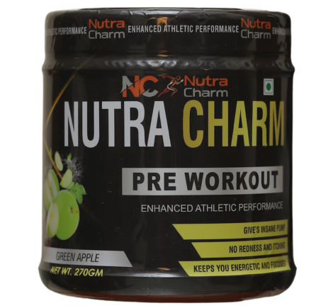 Nutra Charm Pre Workout, 270 Gm Jar, 5 Different Flavors