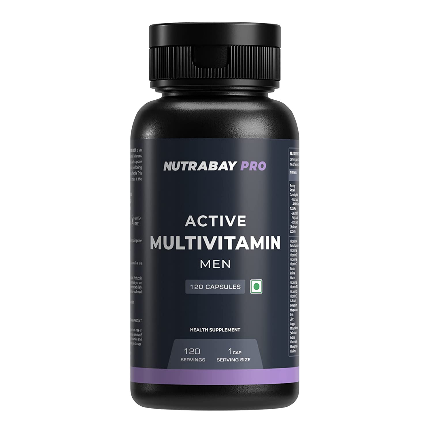 Nutrabay Pro Active Multivitamin Men (120 Veg Capsules)